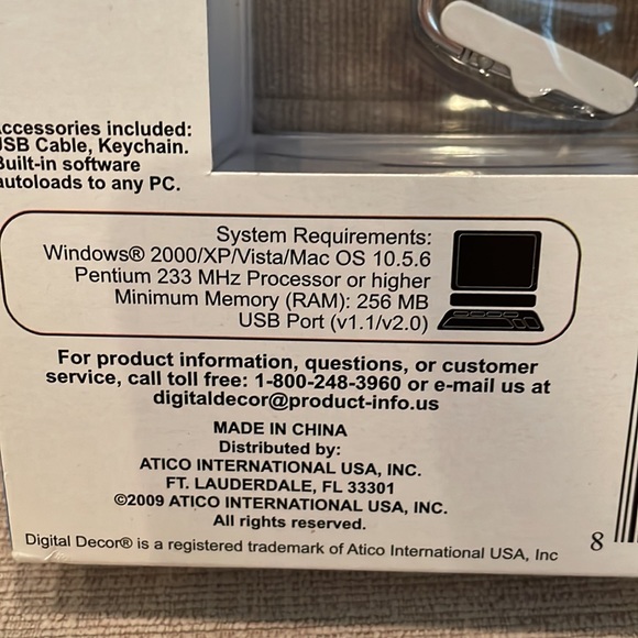 NWT Digital Picture Keychain. Never opened. See details in photos. - Picture 5 of 7